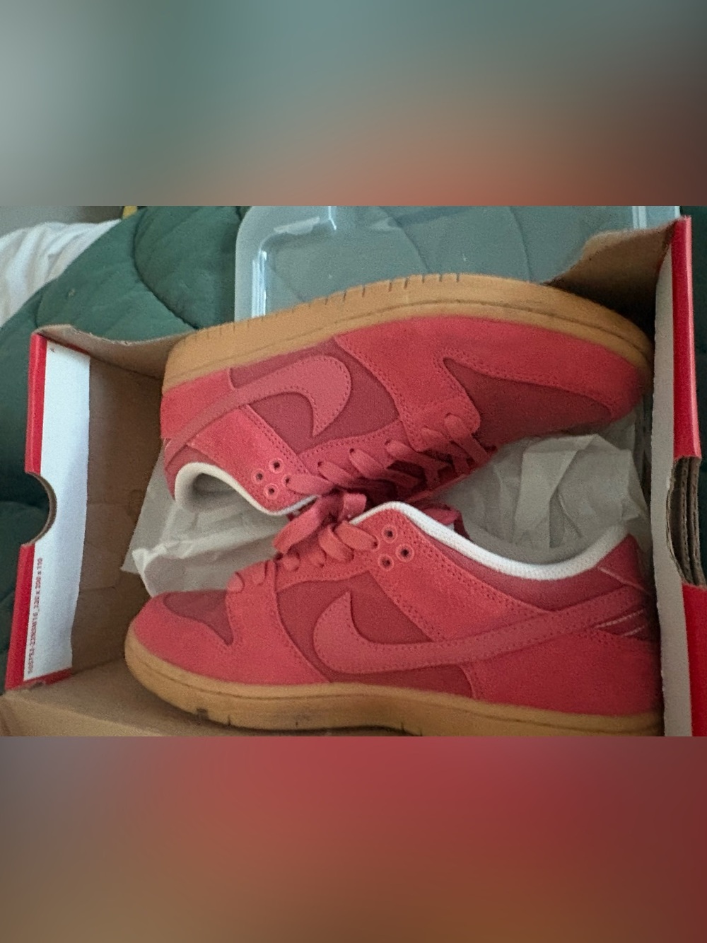 Nike SB DUNK Low Retro Premium in Red Stardust very good used condition